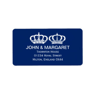 Blauw koninklijk paar bruiloft etiket