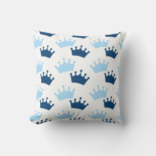 Blauw Koninklijke Kroon Sprookje Prins Verhalenboe Kussen