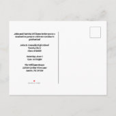 Blauw Koor Foto Middelbare School Afstudeerfeest Uitnodiging Briefkaart (Achterkant)