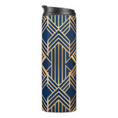BLAUW & KOPER ART DECO PATROON THERMOSBEKER (Geroteerd rechts)