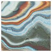 Blauw Koper Marmer Geode Stroom Stof (Close Up)