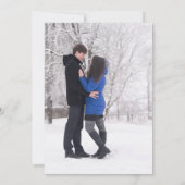 Blauw Koperen Elegant Monogram Schrift Bruiloft Kaart (Achterkant)