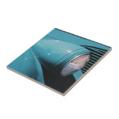 Blauw koplicht tegeltje (Zijkant)