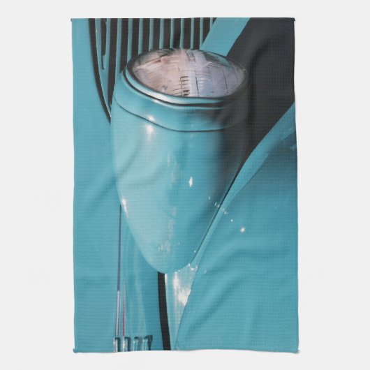 Blauw koplicht theedoek (Verticaal)