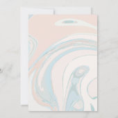Blauw Koraal Abstract Kaart (Achterkant)