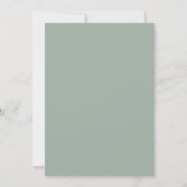 Blauw Koraal Bloemboeket Bruiloft Kaart (Achterkant)