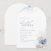 Blauw koraal en zeeschelpen met het Vrijgezellenfe Kaart (Voorkant / Achterkant)