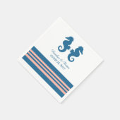 Blauw koraal keukenpapier servetten (Hoek)