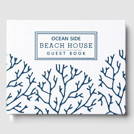 Blauw koraal patroon - Beach House Vakantiehuis Gastenboek