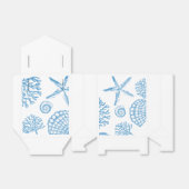 Blauw koraal & Shell geschenkdoos Bedankdoosjes (Uitgevouwen)