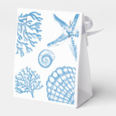 Blauw koraal & Shell geschenkdoos Bedankdoosjes (Achterkant)