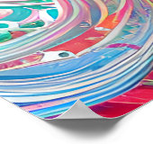 Blauw koraal strand Abstracte kunst Poster (Hoek)