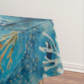 Blauw Koraal Strand Patroon Tafelkleed (Voorbeeld)