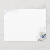 Blauw koraal & zeeschelpen strand thema Recept Kaa Briefkaart (Achterkant)