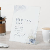 Blauw koraal & zeeschelpen Strand Vrijgezellenfees Reclamebord Met Voetstuk (Insitu)