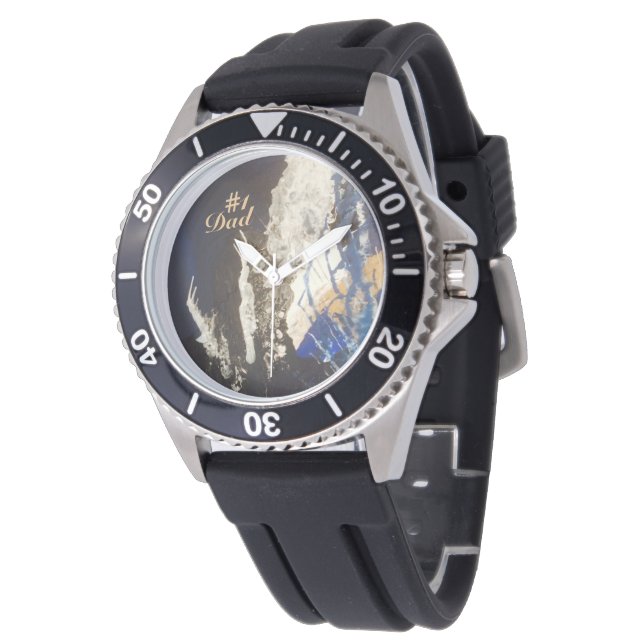 Blauw koraalrif horloge (Gekanteld)