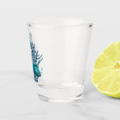 Blauw koraalrif shot glas (Rechts)