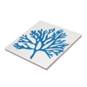 blauw koraalsilhouet tegeltje (Zijkant)