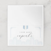 BLAUW Koreaans Doljanchi eten menukaart Plaatskaartje (Buitenkant ongevouwen)