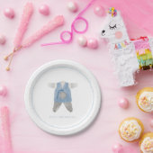 Blauw Koreaans jongetje 1e verjaardag Doljanchi Papieren Bordje (Feest)