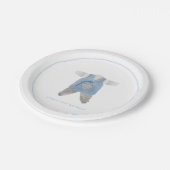 Blauw Koreaans jongetje 1e verjaardag Doljanchi Papieren Bordje (Gekanteld)