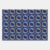 Blauw Korenbloem Krans Bruidsdouche Inpakpapier Vel (Voorkant)