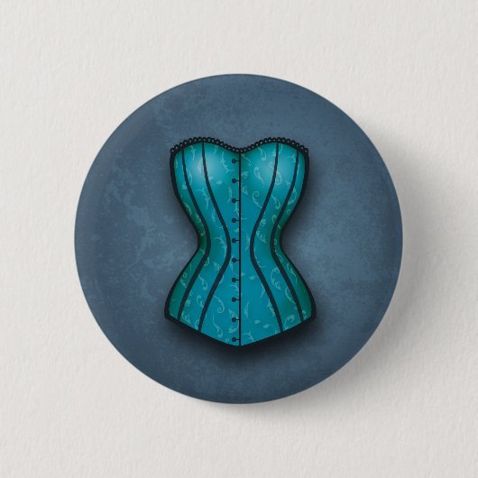  blauw korset ronde button 5,7 cm (Voorkant)