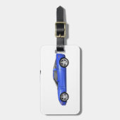 Blauw korvet: bagagelabel (Voorkant verticaal)