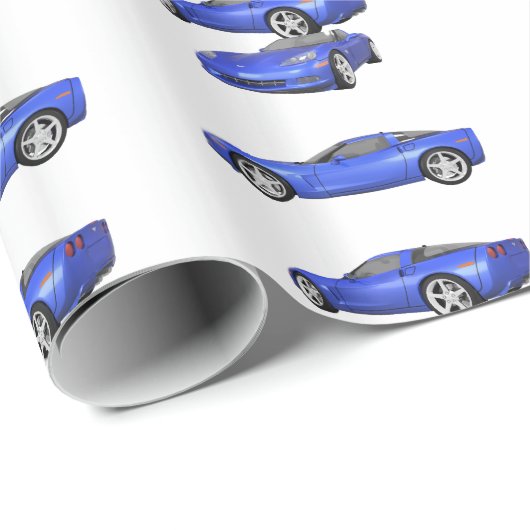 Blauw korvet: cadeaupapier (Rol Hoek)