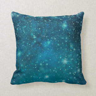 Blauw Kosmische Sterrenhemel Kussen