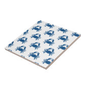 Blauw krab keramisch Onderzetter Tegeltje (Zijkant)