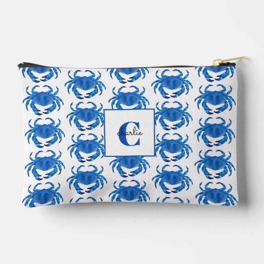 Blauw Krab Patroon Etui (Achterkant)