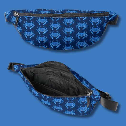 Blauw Krab Patroon Heuptasje