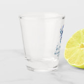 Blauw Krab Vrijgezellenfeest Weekend Shot Glas (Links)