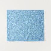 Blauw krabbelpatroon wandkleed (Voorkant (horizontaal))