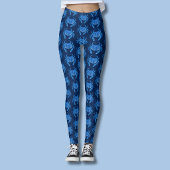 Blauw Krabpatroon Leggings