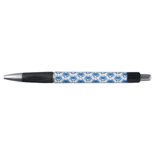 Blauw krabpatroon pen (Voorkant)