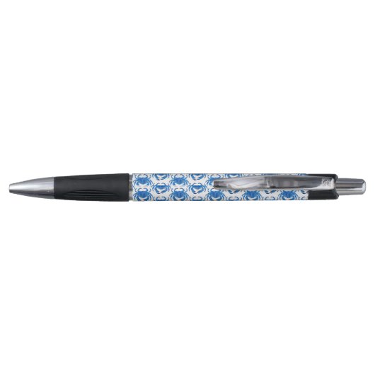 Blauw krabpatroon pen (Achterkant)