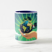 Blauw Kracht Aardedag Sfeer Mok (Midden)