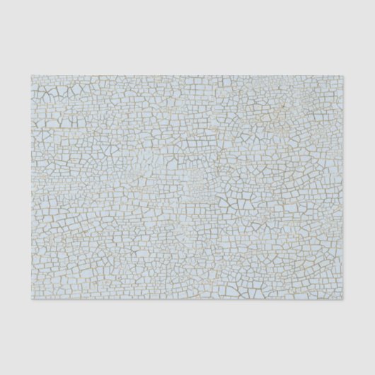  blauw krakkeltextiel, ontkoppeling tissuepapier (Voorkant)
