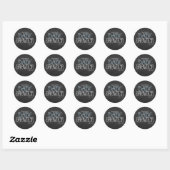 Blauw  krijtbord Baby shower Ronde Sticker (Vel)