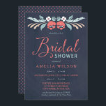 Blauw krijtbord Bloemen Vrijgezellenfeest Kaart<br><div class="desc">Stijlvolle Bridal Shower uitnodigingskaart met prachtige bloemen tegen een blauwachtige krijtbordachtergrond, met het woord "Bridal" in modern scriptlettertype. Deze uitnodiging bevat een gepatrooneerde achterkant. Bekijk andere bijpassende Bruiloft / bruidsartikelen in mijn collectie hier -> http://www.zazzle.com/collections/bluish_chalkboard_floral_bridal_and_wedding-119872540777216768?rf=238364477188679314 Personaliseer het met uw gegevens door de plaatsaanduidingstekst te vervangen. Klik op de knop "Aanpassen"...</div>