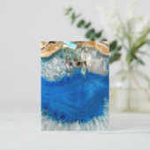 blauw kristal briefkaart (Staand voorkant)