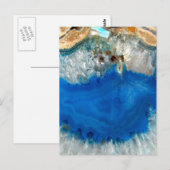 blauw kristal briefkaart (Voorkant / Achterkant)