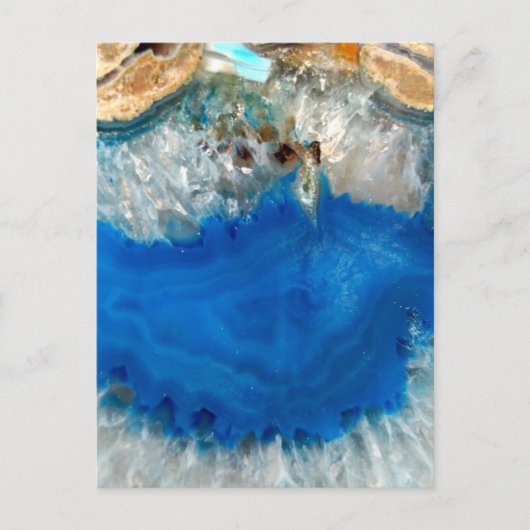 blauw kristal briefkaart (Voorkant)