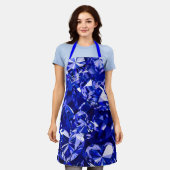 Blauw Kristal Diamant Harten Schort (Gedragen)