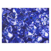 Blauw Kristal Diamant Harten Tafelkleed (Voorkant (Horizontaal))
