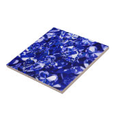 Blauw Kristal Diamant Harten Tegeltje (Zijkant)