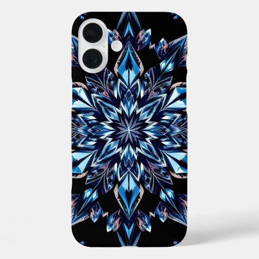Blauw Kristal Effect Case-Mate iPhone Case (Achterkant)