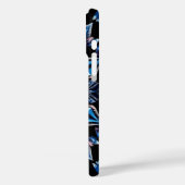 Blauw Kristal Effect Case-Mate iPhone Case (Achterkant / Links)